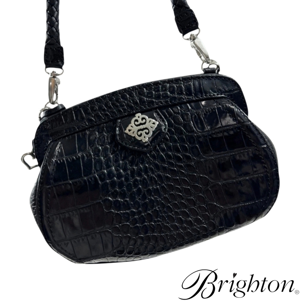 Vintage Brighton Croc Embossed Mini Bag